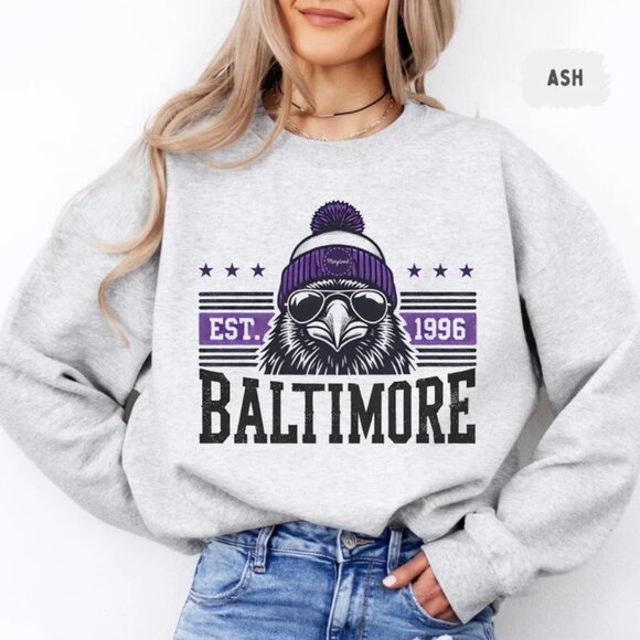 Baltimore Ravens football Sweatshirt, Baltimore Ravens Football Shirt Tee Unisex - Picture 1 of 2